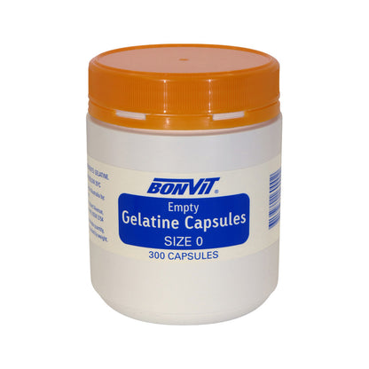 Bonvit Empty Capsules Size '0' 140 Or 300 Capsules, Gelatine