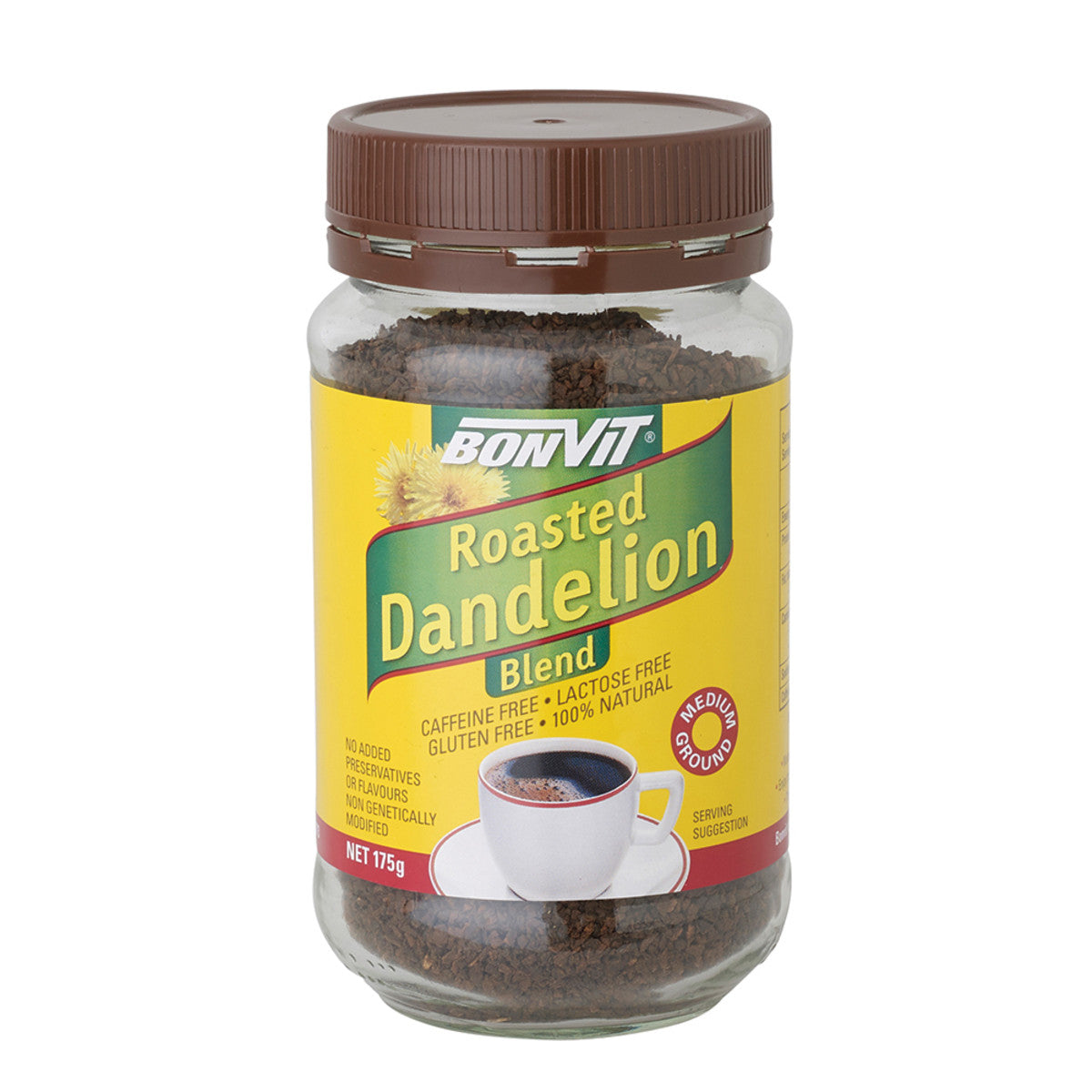 Bonvit Roasted Dandelion Blend Medium Ground 175g, 500g Or 1Kg, Caffeine Free