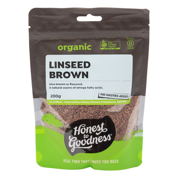 Honest To Goodness Brown Linseed 200g Or 500g, Certified Organic