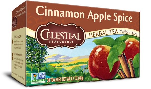 Celestial Seasonings Herbal Tea 20 Bags, Cinnamon Apple Spice Caffeine Free