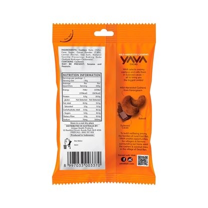 Yava Wild Harvested Cashews 35g Or 10x35g, Cacao Flavour