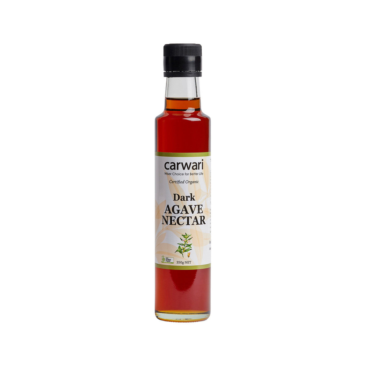 Carwari Agave Nectar 350ml, Dark & Certified Organic