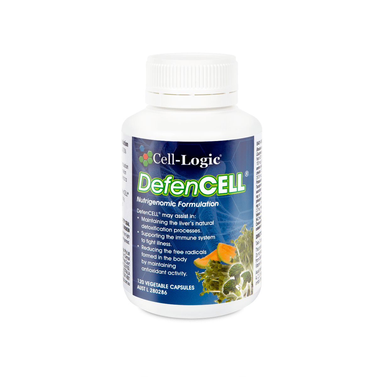 Cell-Logic DefenCELL 120 Vegetarian Capsules, Liver Care, Detox & Antioxidant Support