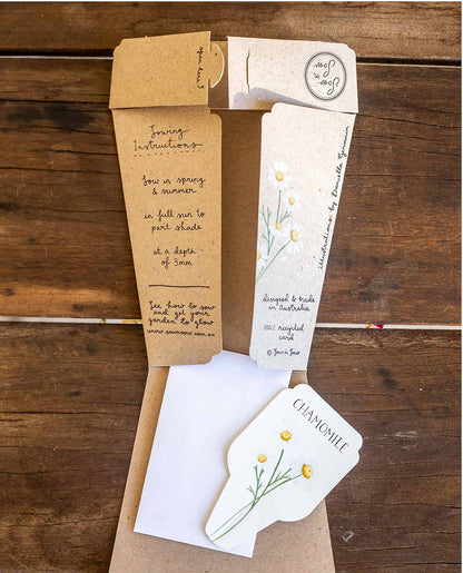 Sow 'N Sow A Gift of Seeds Card, Chamomile