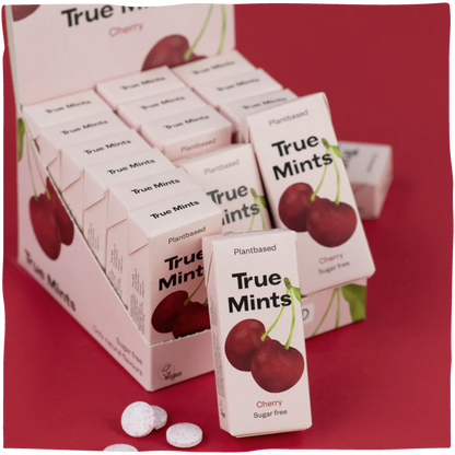 True Mints Sugar Free Mints A Single Pack (13g) Or A Box Of 18, Cherry Flavour