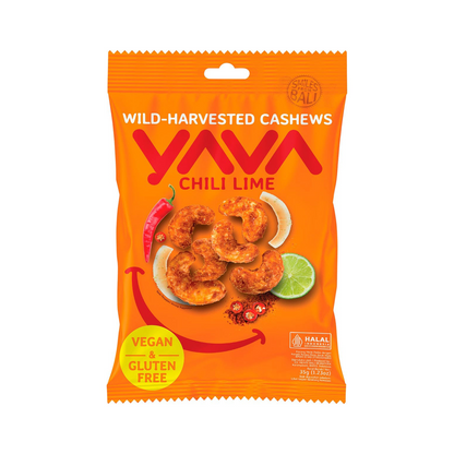 Yava Wild Harvested Cashews 35g Or 10x35g, Chili Lime Flavour