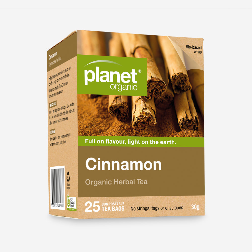 Planet Organic Herbal Tea 25 Tea Bags, Cinnamon; Filled With Natural Antioxidants