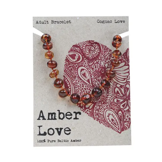 Amber Love 100% Baltic Amber, Adult's Bracelet 20cm, Please Choose Your Design