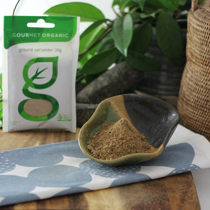 Gourmet Organic Coriander Ground 30g, Certified Organic