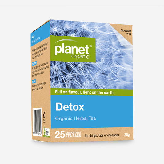 Planet Organic Herbal Tea 25 Tea Bags, Detox Blend; Provides Natural Clarity & Purity