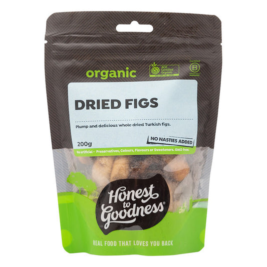 Honest To Goodness Whole Dried Turkish Figs 200g, Australian Certified Organic