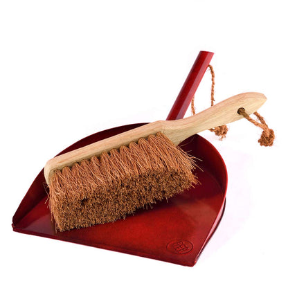 Eco Max Dustpan Red Galvanized Iron, 100% Natural & Plastic Free (Brush Not Included)