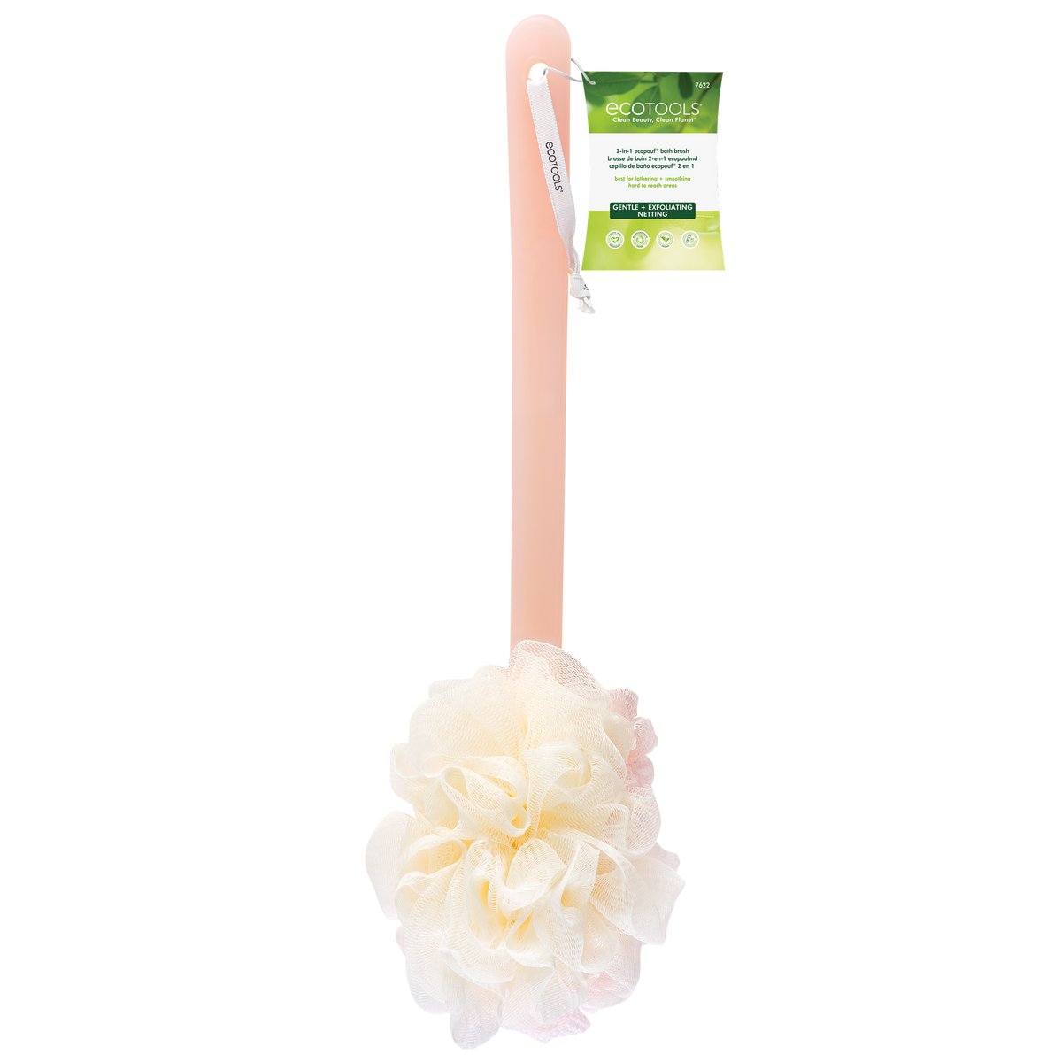 Eco Tools 2 in 1 EcoPouf Bath Brush, Lathering and Cleansing