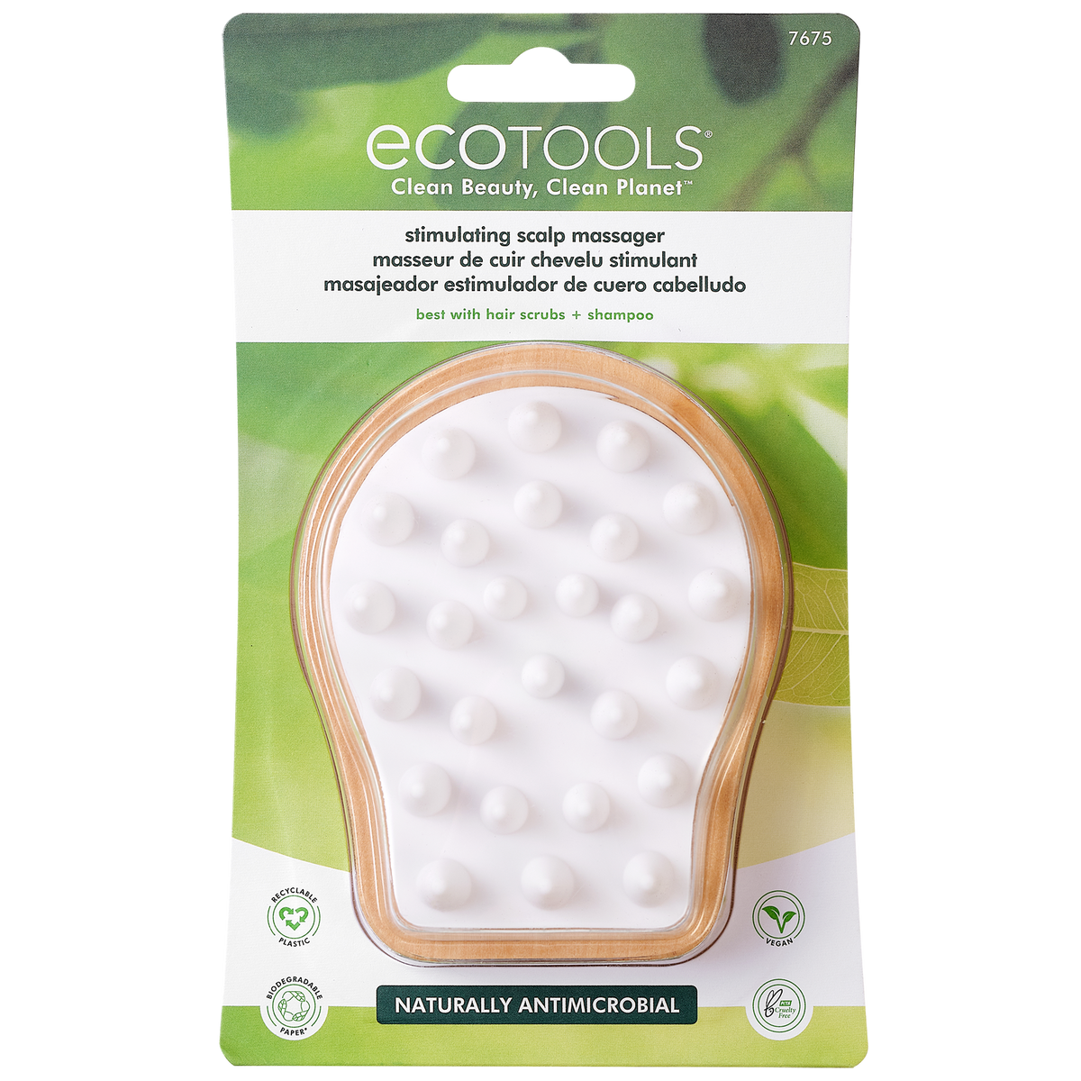 Eco Tools Stimulating Shower Scalp Massager, Promotes Health Hair Growth