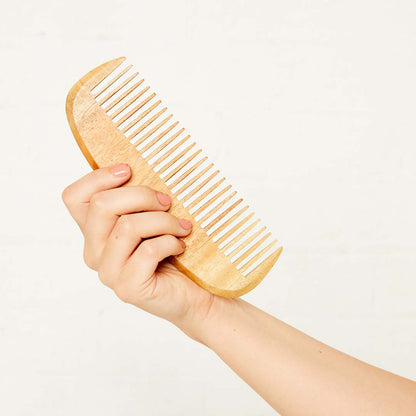 Eco Max Hair Wood Comb, Made From Neem Wood