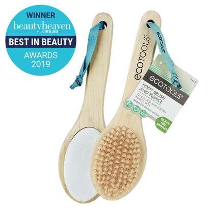 Eco Tools Bamboo Foot Brush & Pumice, Cleanse & Exfoliate Dry Feet