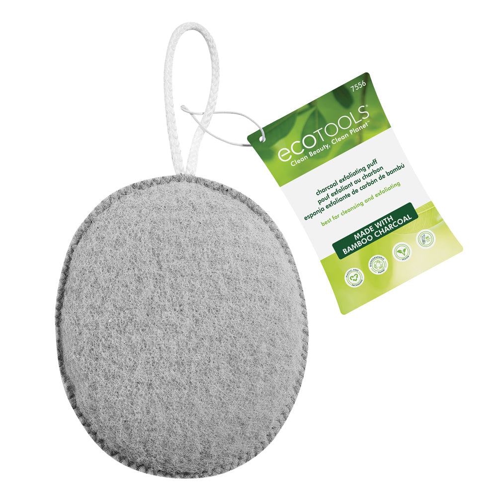 Eco Tools Bamboo Charcoal Exfoliating Puff, For All Skin Types