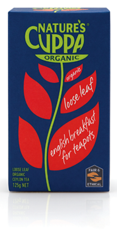 Nature's Cuppa English Breakfast Tea 125g Loose Leaf, Certified Organic