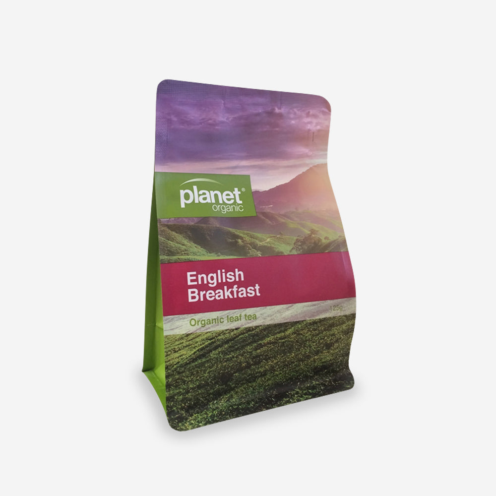 Planet Organic Black Tea Loose Leaf 125g, English Breakfast; A Refreshing Traditional Blend