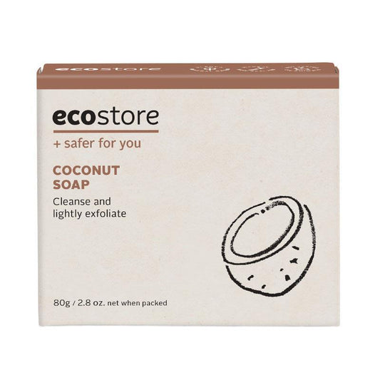 Ecostore Soap 80g Cleanse & Lightly Exfoliate, Coconut Fragrance