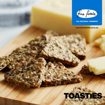 Fine Fettle Toasties Crackers 110g, Chives With 6 Wholesome Seeds