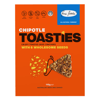 Fine Fettle Toasties Crackers 110g, Chipotle With 6 Wholesome Seeds