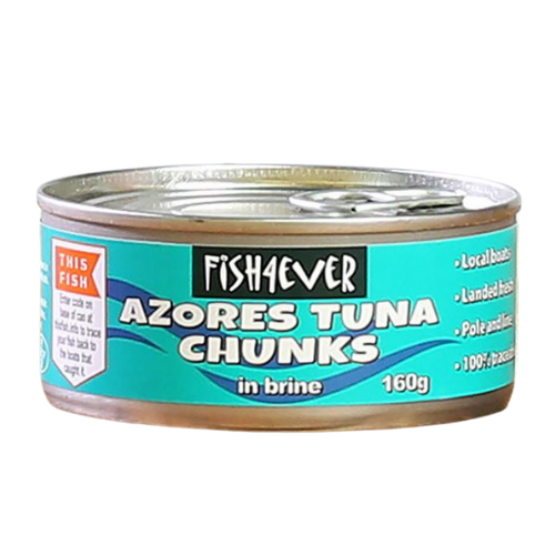 Fish 4 Ever Azores (Skipjack) Tuna Chunks in Brine 160g, BPA Free