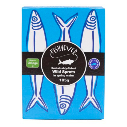 Fish Ever Wild Sprats (Little Sardines) in Spring Water 105g