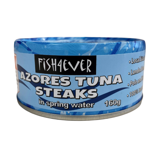Fish 4 Ever Azores (Skipjack) Tuna Steaks In Spring Water 160g, BPA Free