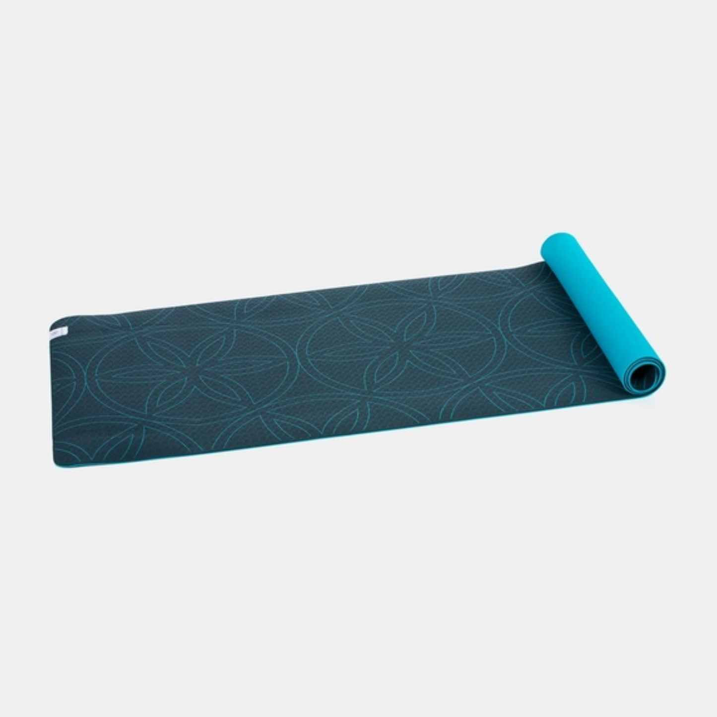 Gaiam Performance Soft Grip XL Yoga Mat, Blue Teal Flower Pattern