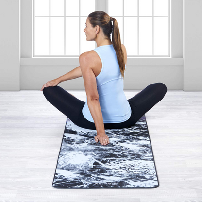 Gaiam Performance Premium Support 6mm Yoga Mat, Dark Marble