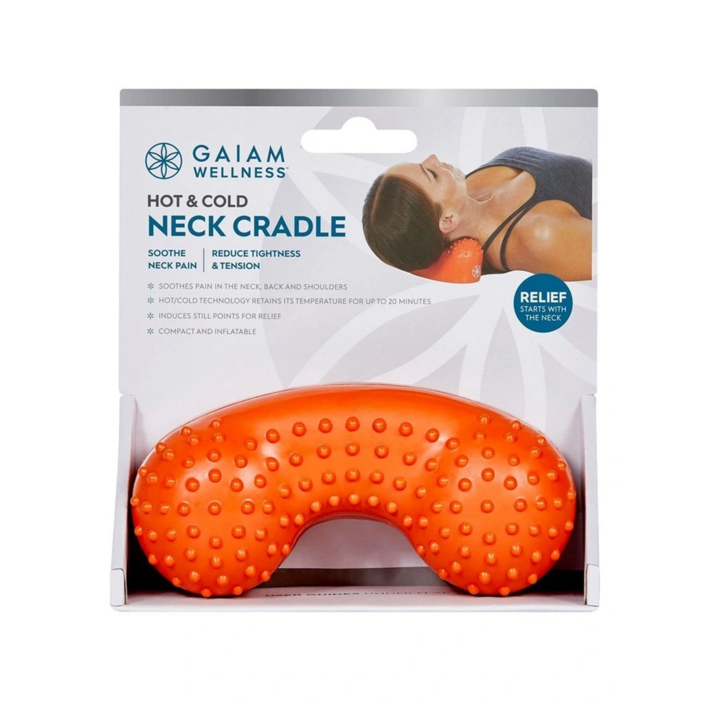 Gaiam Wellness Hot & Cold Neck Cradle, Reduce Tightness & Tension
