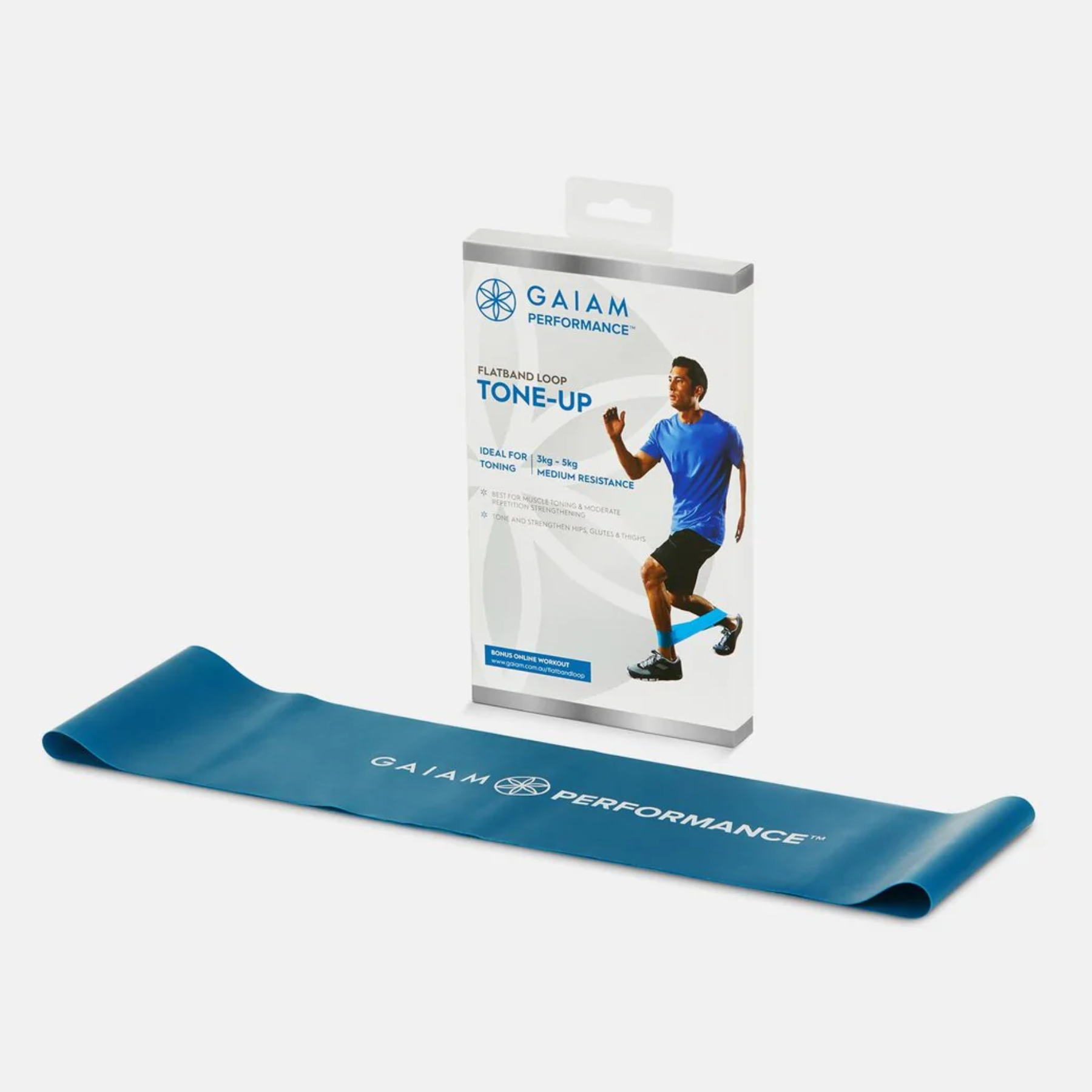 Gaiam Performance Flat Band Loop Tone Up Medium Resistance Health Nuts Australia