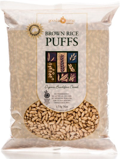 Good Morning Cereals Brown Rice Puffs 175g, Australian Certified Organic