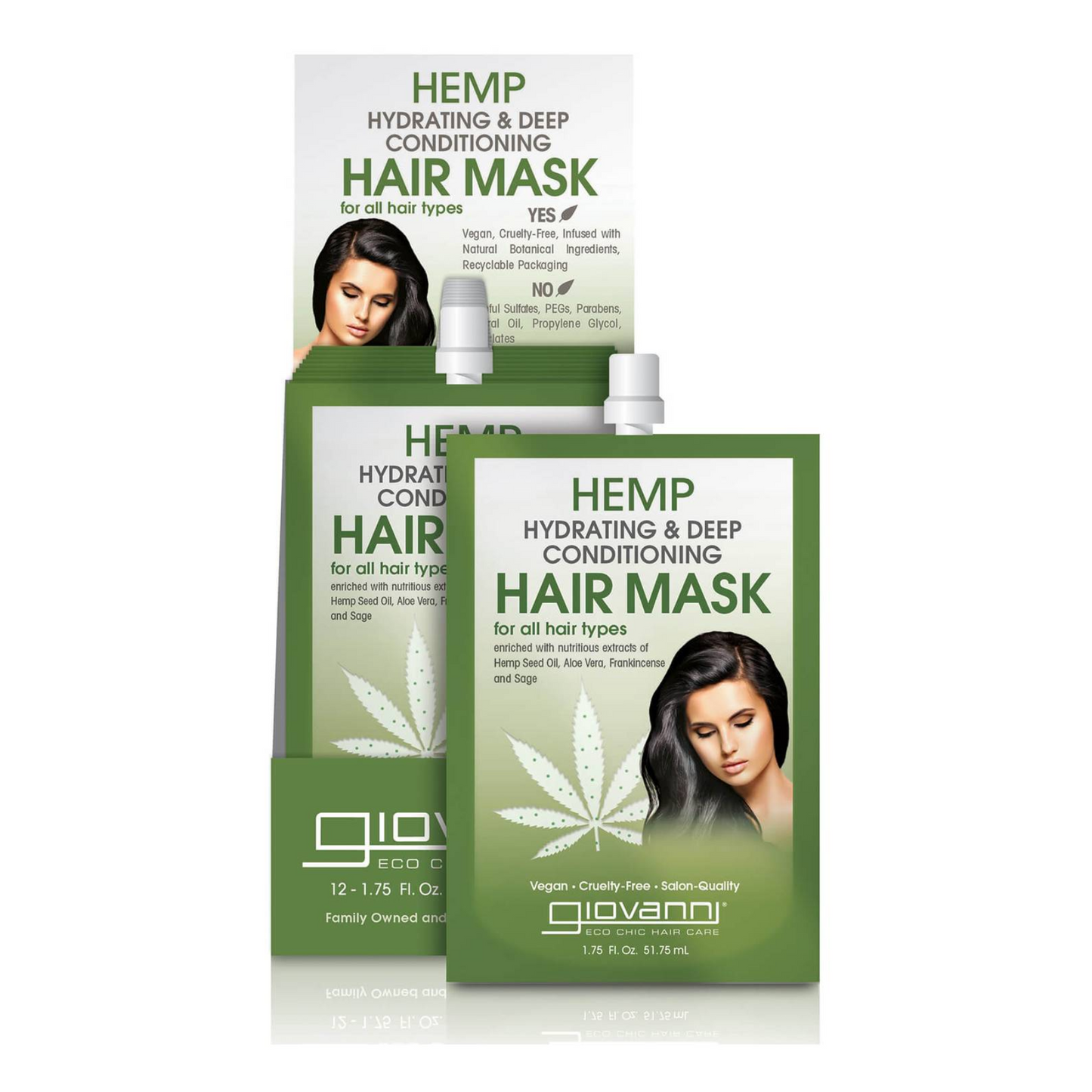 Giovanni Hemp Hydrating Deep Conditioning Hair Mask 52mL, For All Hair Types