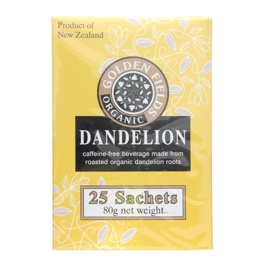 Golden Fields Dandelion Root 25 Sachets, Certified Organic