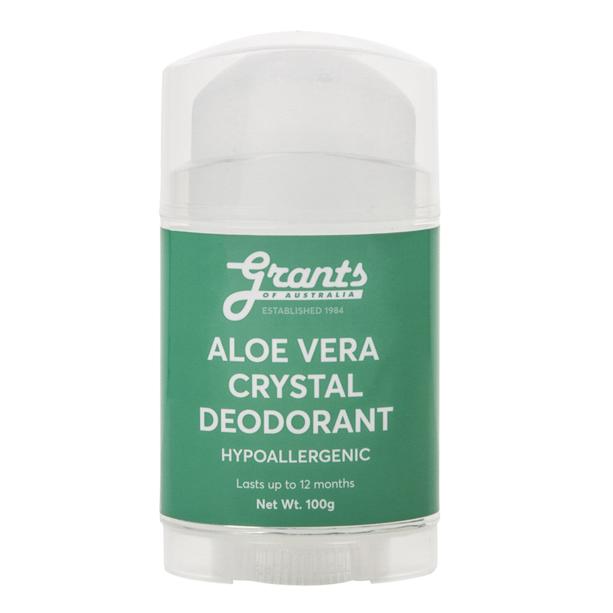 Grants Crystal Deodorant Stick 100g, Aloe Vera Fragrance