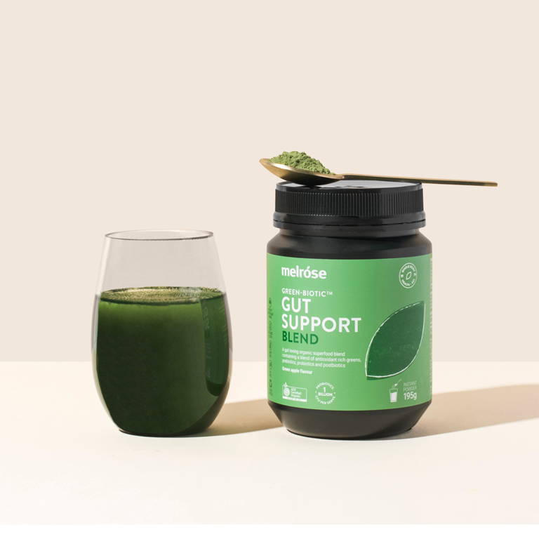 Melrose Organic Green-Biotic Gut Support Blend 195g, Green Apple Flavour