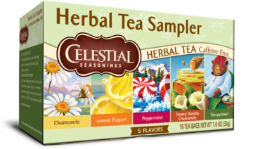 Celestial Seasonings Herbal Tea 18 Bags, Herbal Sampler Caffeine Free