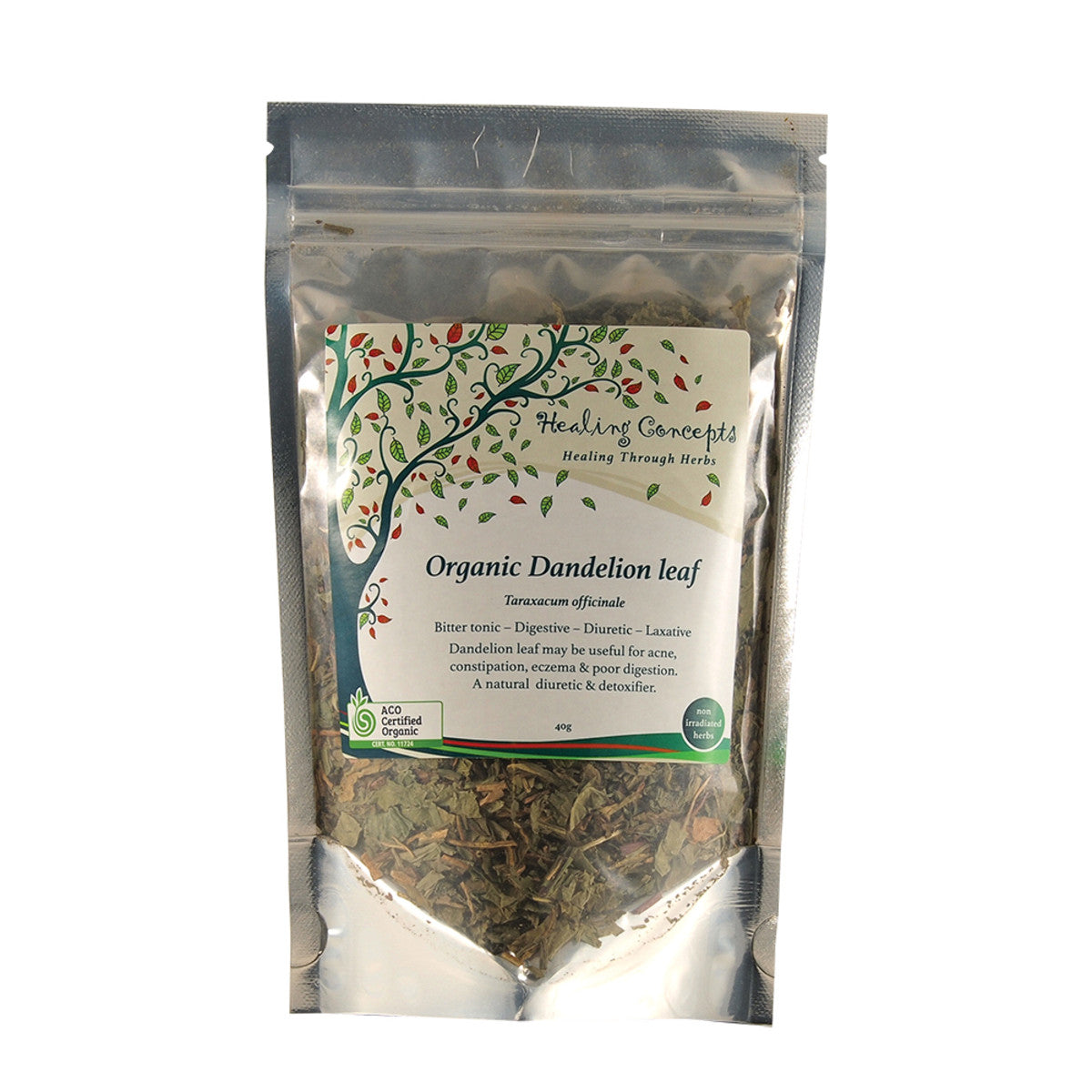 Healing Concepts Dandelion Leaf Tea 40g, Certified Organic