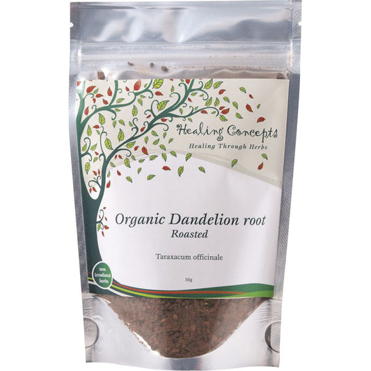 Healing Concepts Dandelion Root Roasted Tea 50g, Certified Organic