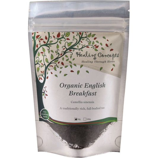 Healing Concepts English Breakfast Tea 50g, Certified Organic