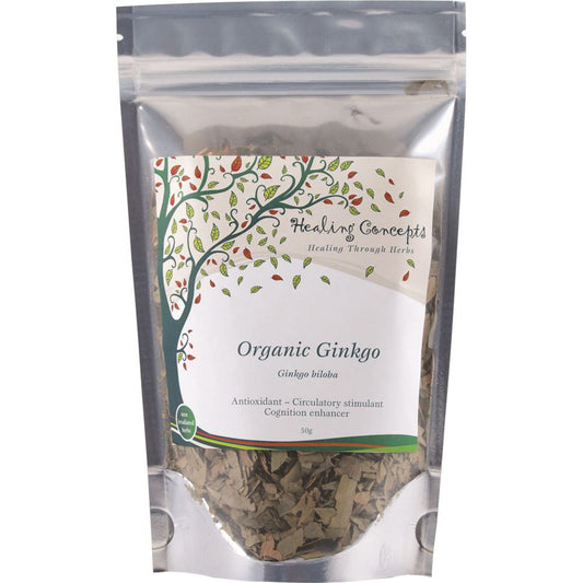 Healing Concepts Ginkgo Tea 50g, Certified Organic