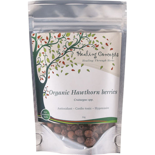 Healing Concepts Hawthorn Berries Tea 50g, Certified Organic