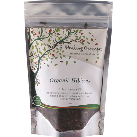 Healing Concepts Hibiscus Tea 50g, Certified Organic