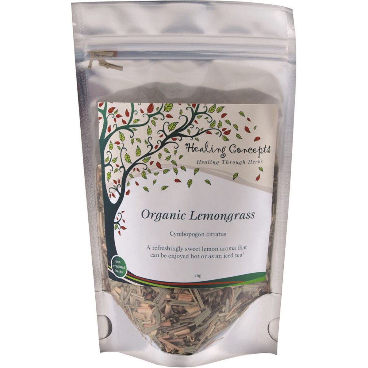 Healing Concepts Lemon Grass Tea 40g, Certified Organic