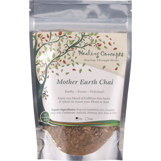 Healing Concepts Mother Earth Chai Tea 50g, Certified Organic