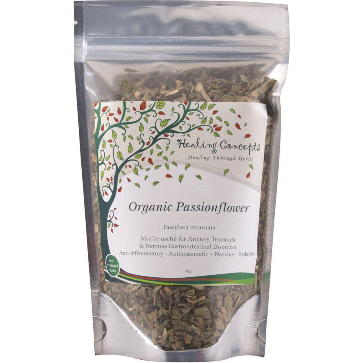 Healing Concepts Passionflower Tea 50g, Certified Organic