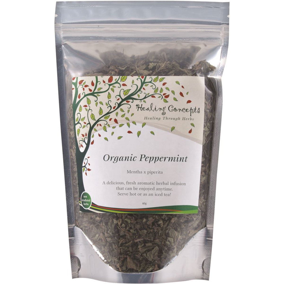 Healing Concepts Peppermint Tea 50g, Certified Organic