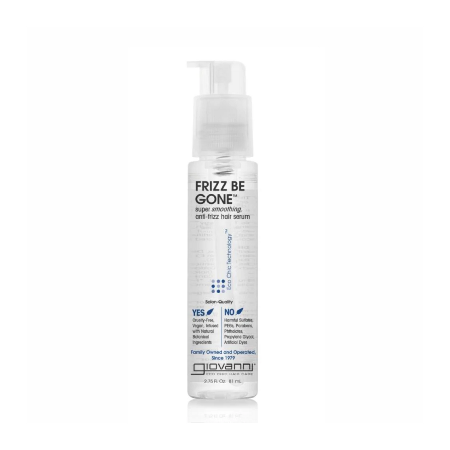 Giovanni Frizz Be Gone Super-Smoothing Anti-Frizz Hair Serum 81ml, Smooths & Detangles